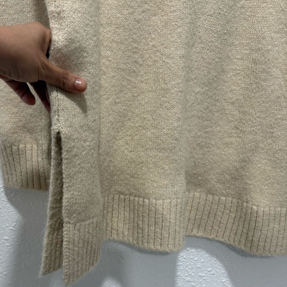 Zara Wool High-Neck Sweater wool blend light camel S - Picture 4 of 8